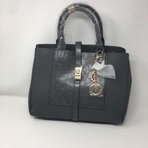 MKF Collection Yola Satchel Bag with Wallet-GREY